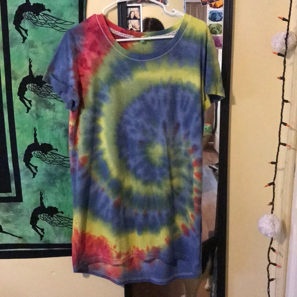 tye die t-shirt dress